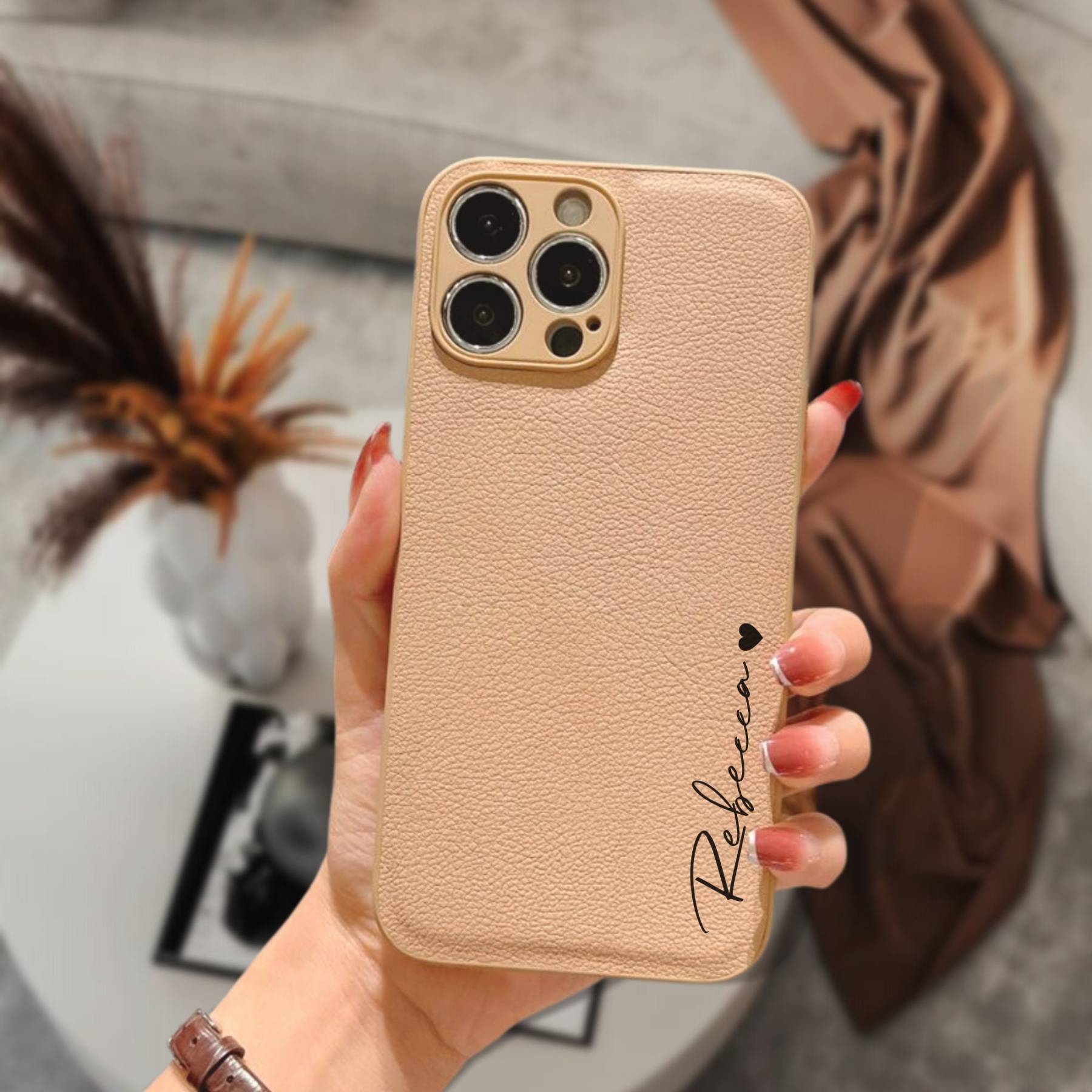 Personalised Vegan Leather Phone Cover Case | OFCase051