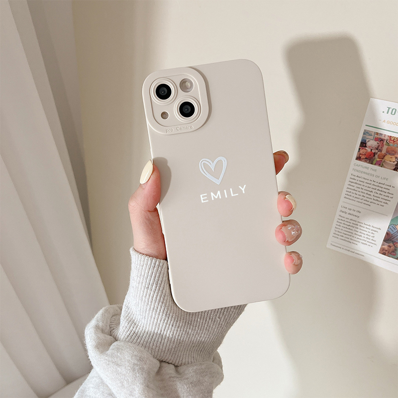 Personalized Initials Name Colorful Silicone Phone Case | OFCase25