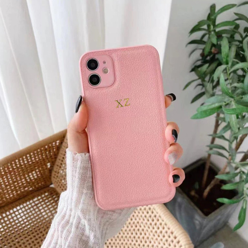 Personalized Monogram Custom Leather Cell Phone Case  | OFCase30