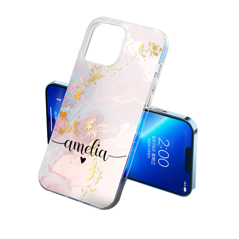 Personalized Initials Name Marble Phone Case | OFCase24