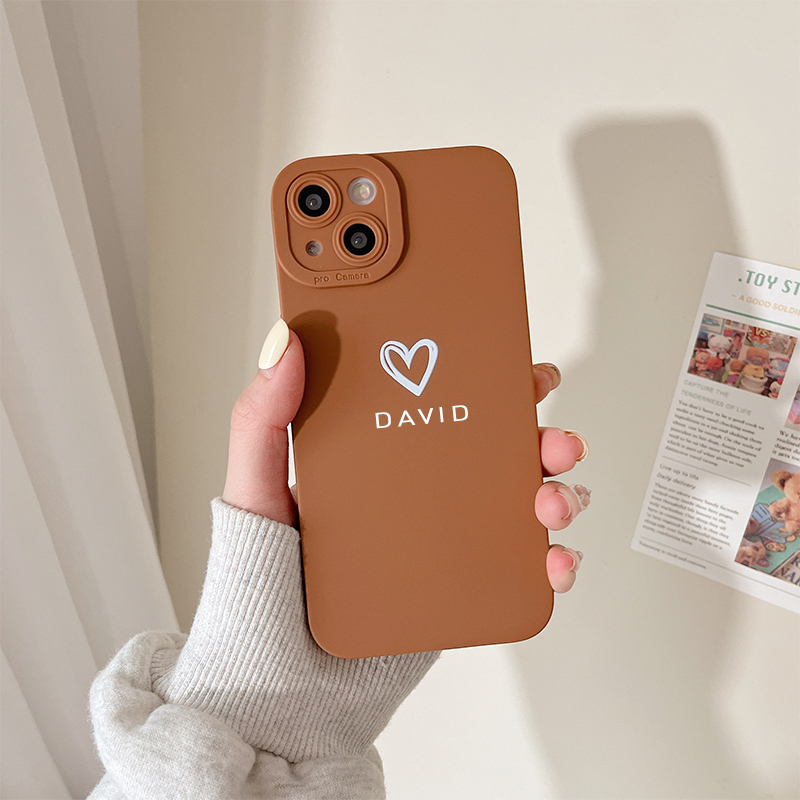 Personalized Initials Name Colorful Silicone Phone Case | OFCase25