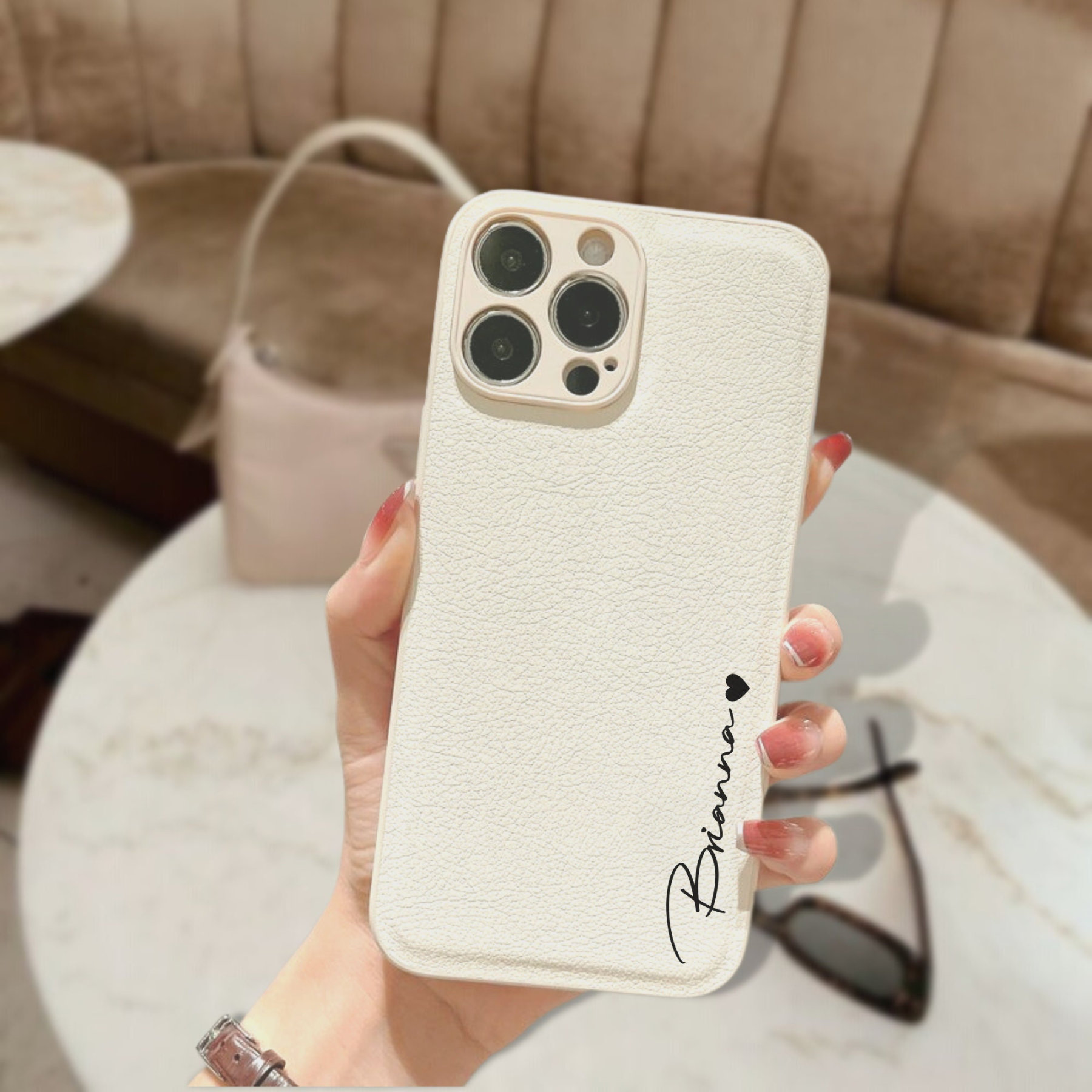 Personalised Vegan Leather Phone Cover Case | OFCase051