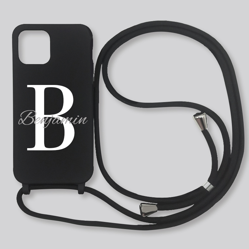 Personalised Name Crossbody Necklace Strap Phone Cover Case | OFCase036