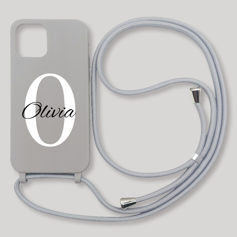 Personalised Name Crossbody Necklace Strap Phone Cover Case | OFCase036