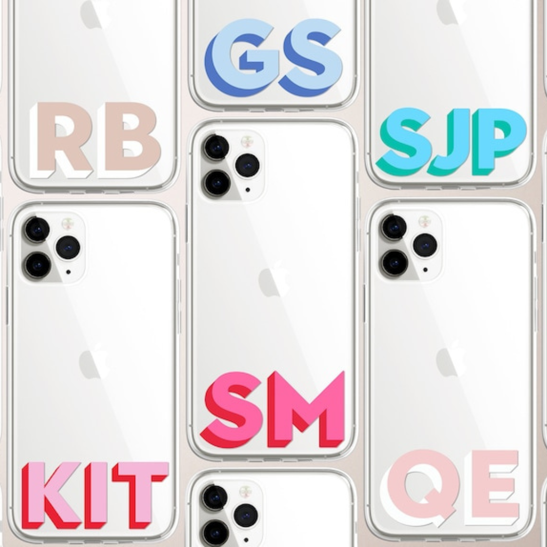 Personalized Monogram Initial Transparent Clear Phone Case | OFCase24