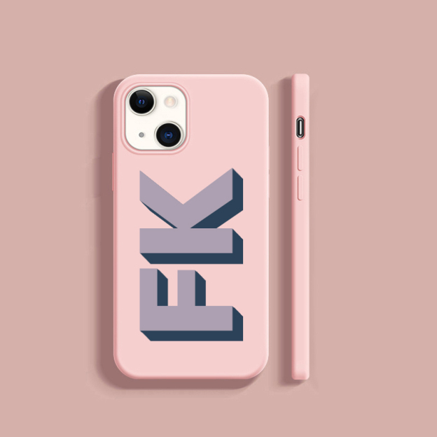 Personalised Monogram Silicone Phone Cover Case | OFCase002