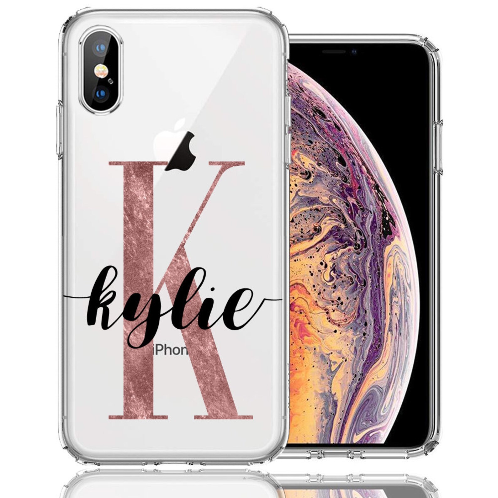 Personalised Monogram Clear Silicone Phone Cover Case | OFCase013