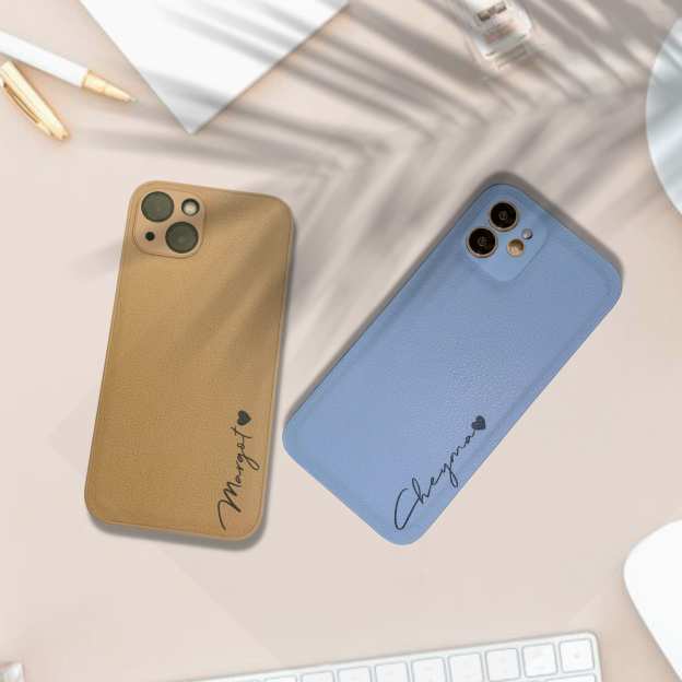 Personalised Vegan Leather Phone Cover Case | OFCase051