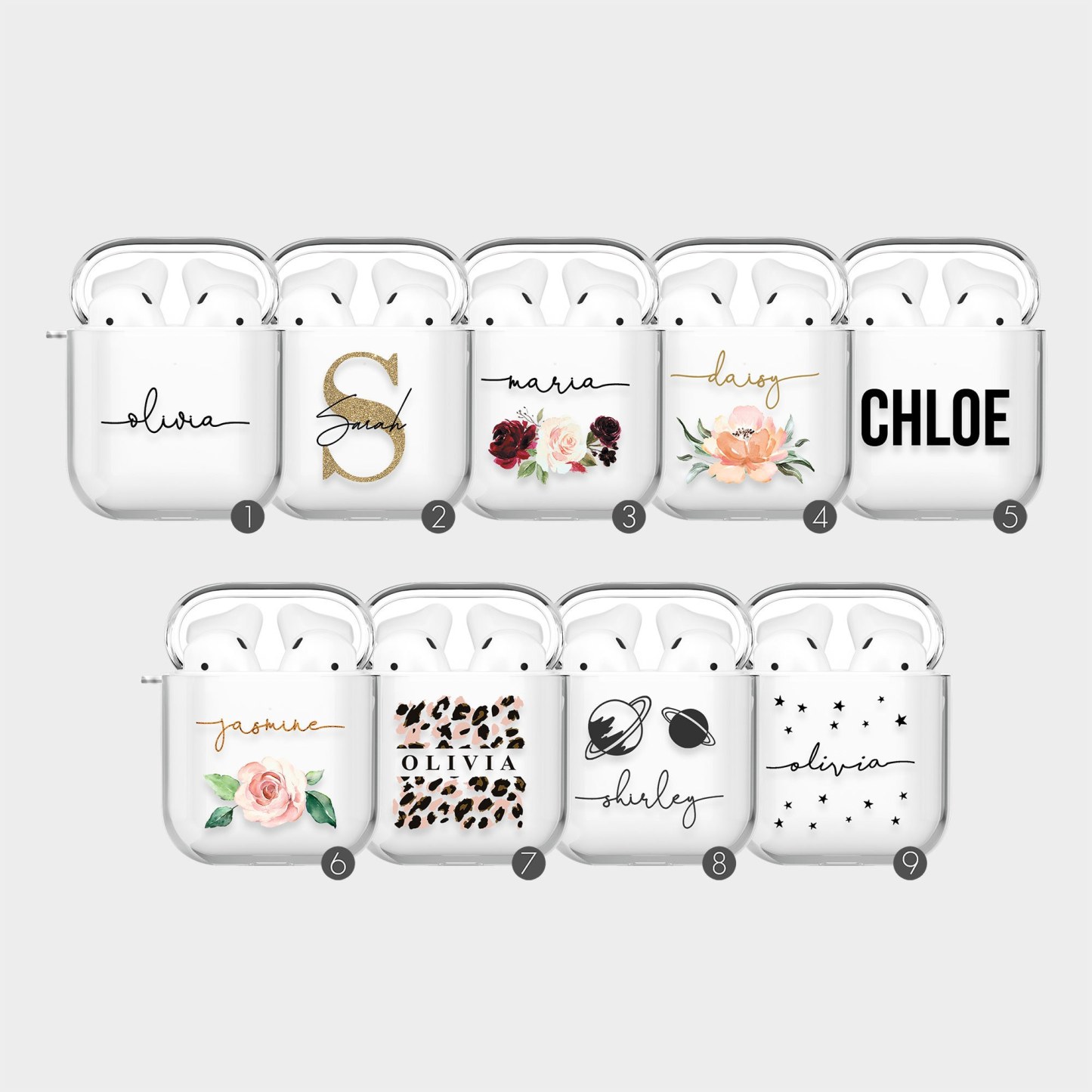 Personalised AirPod Case with Clip Keychain | OFPod01