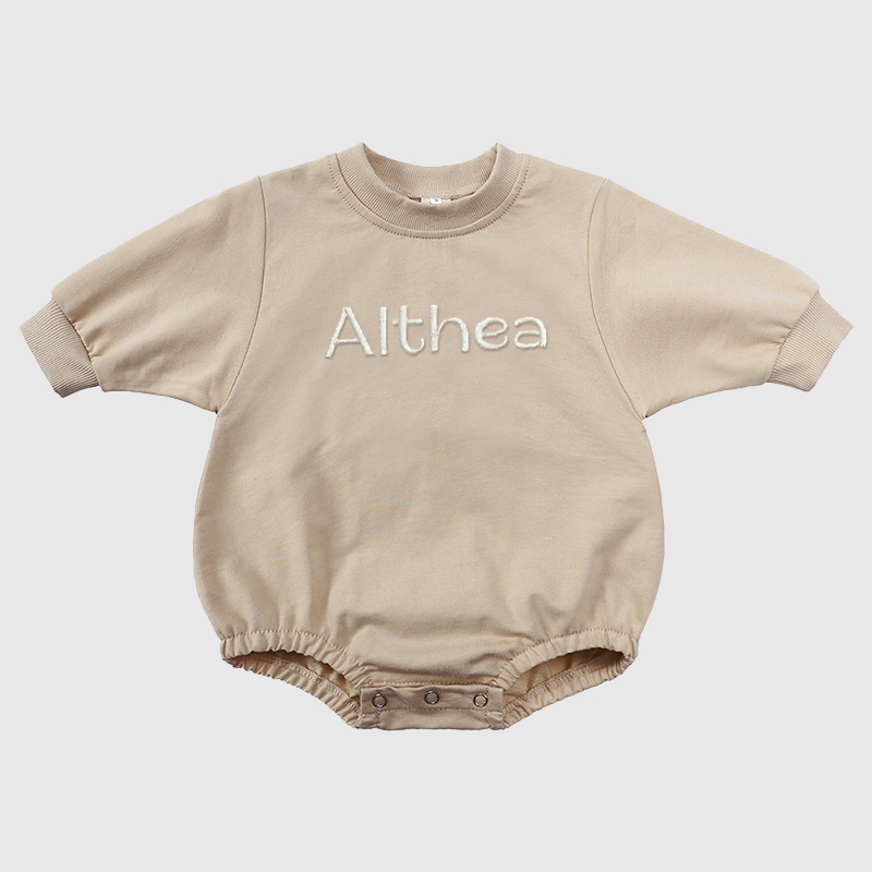 Personalized Baby Name Sweatshirt Romper| Cloth12