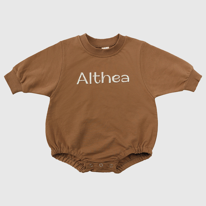 Personalized Baby Name Sweatshirt Romper| Cloth12