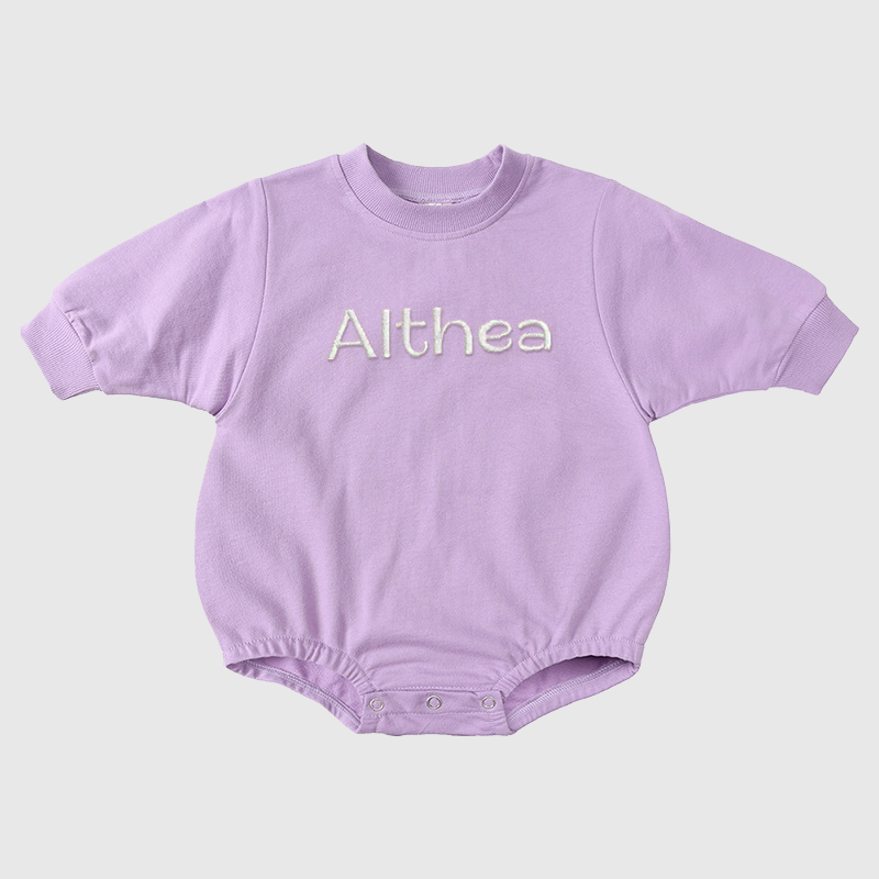 Personalized Baby Name Sweatshirt Romper| Cloth12