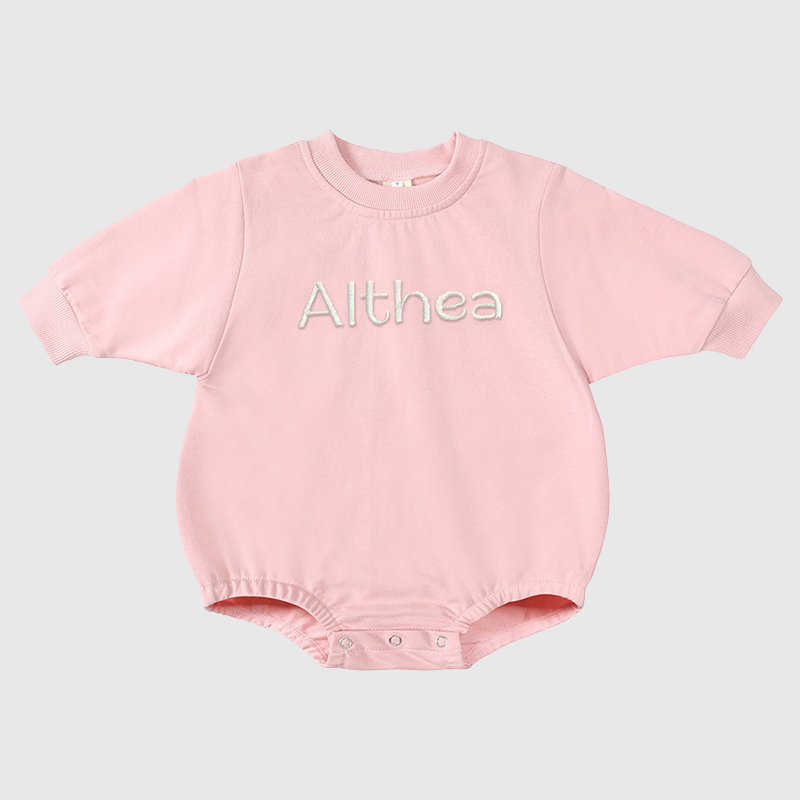 Personalized Baby Name Sweatshirt Romper| Cloth12