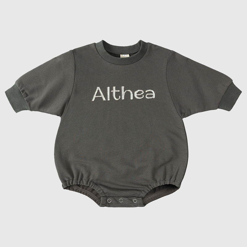 Personalized Baby Name Sweatshirt Romper| Cloth12