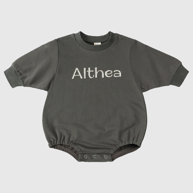Personalized Baby Name Sweatshirt Romper| Cloth12