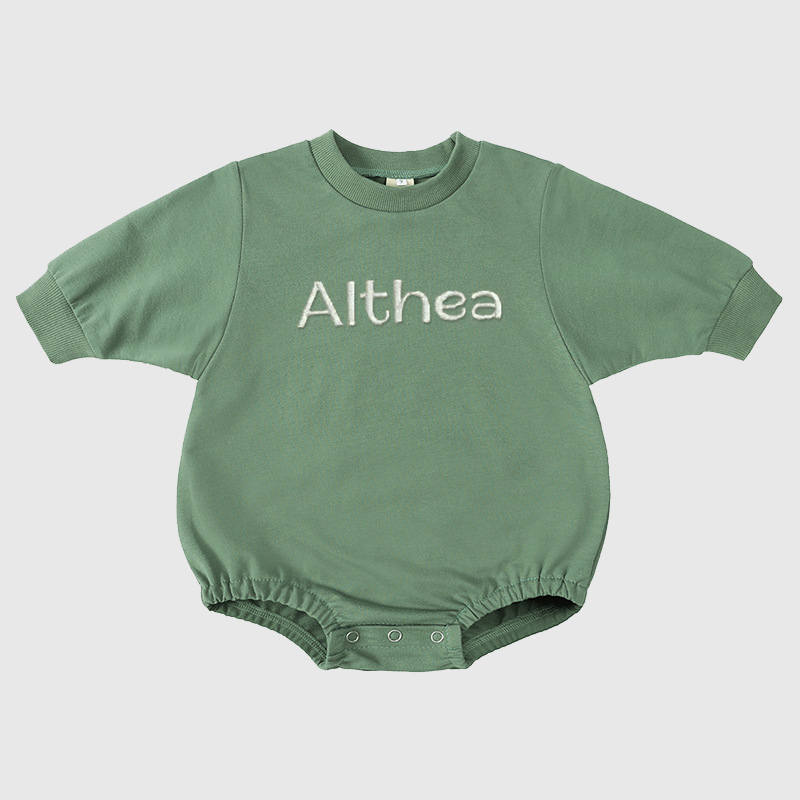 Personalized Baby Name Sweatshirt Romper| Cloth12
