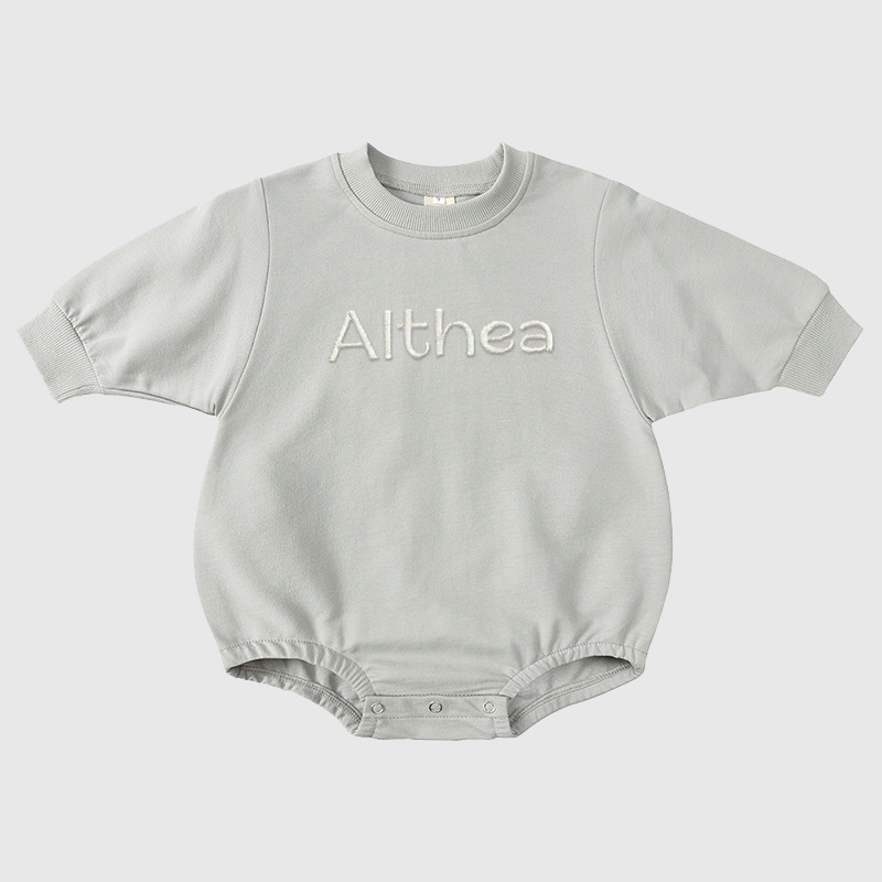 Personalized Baby Name Sweatshirt Romper| Cloth12