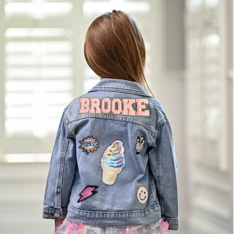 Personalized Kids Denim Patch Jacket| Cloth22