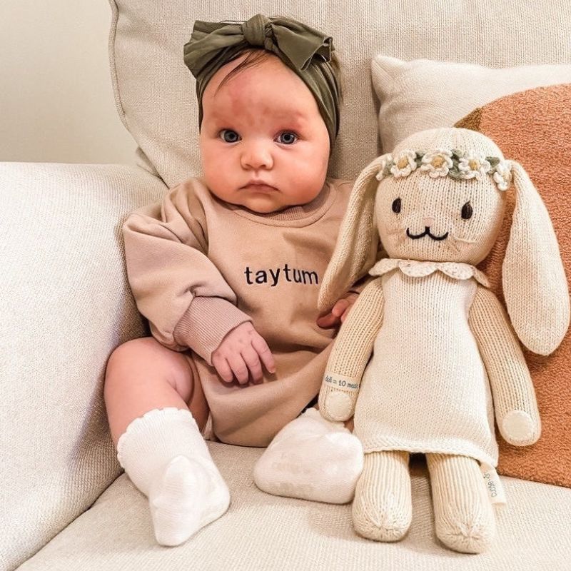 Personalized Baby Embroidery Name Sweatshirt Romper| Cloth12