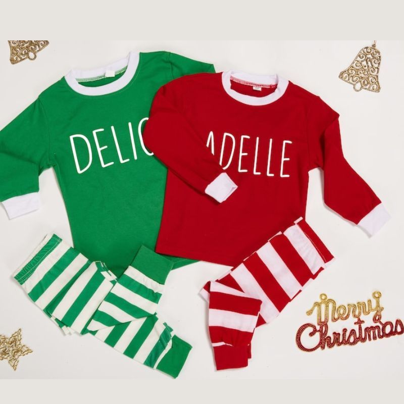 Personalized Kids Christmas Pajamas Set| Cloth24