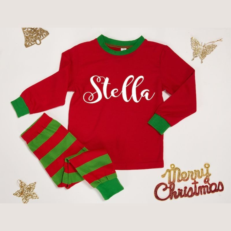 Personalized Kids Christmas Pajamas Set| Cloth24
