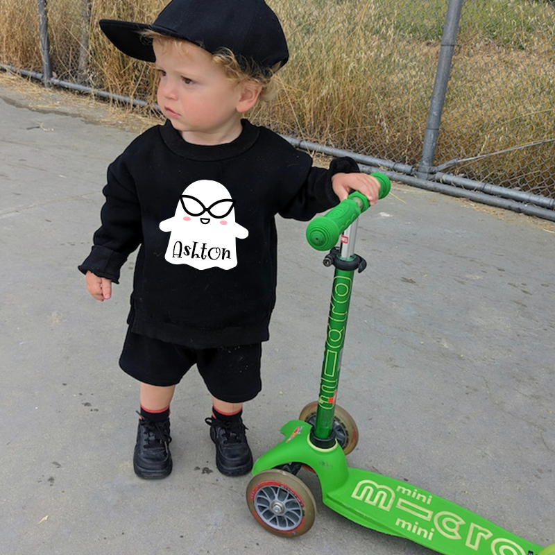 Personalized Long Sleeve Toddler Halloween T-Shirt| Cloth26