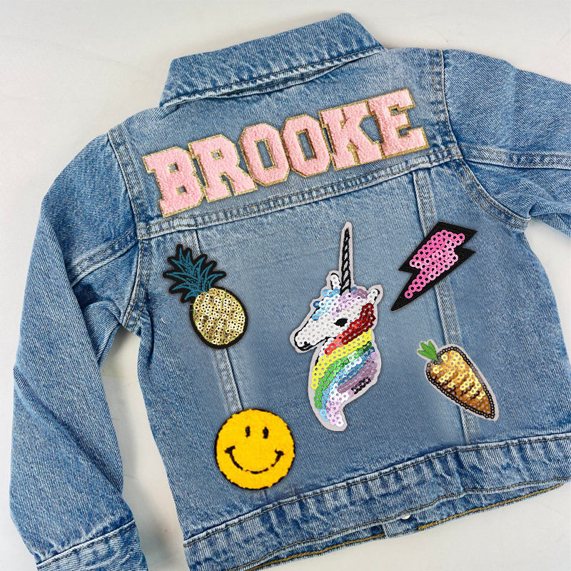 Personalized Kids Denim Patch Jacket| Cloth22