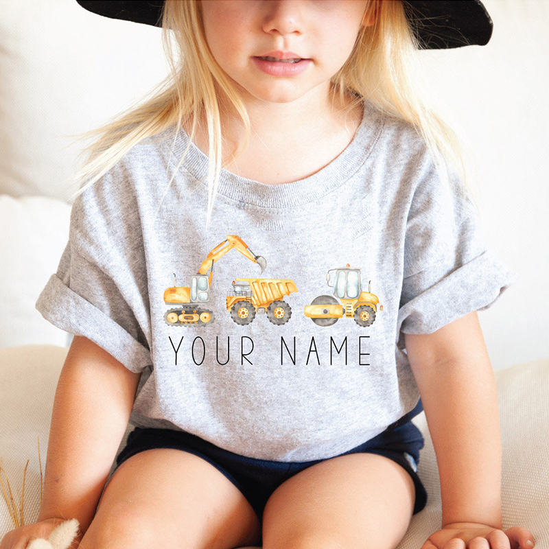 Personalized Kids Construction Shirt| Cloth14