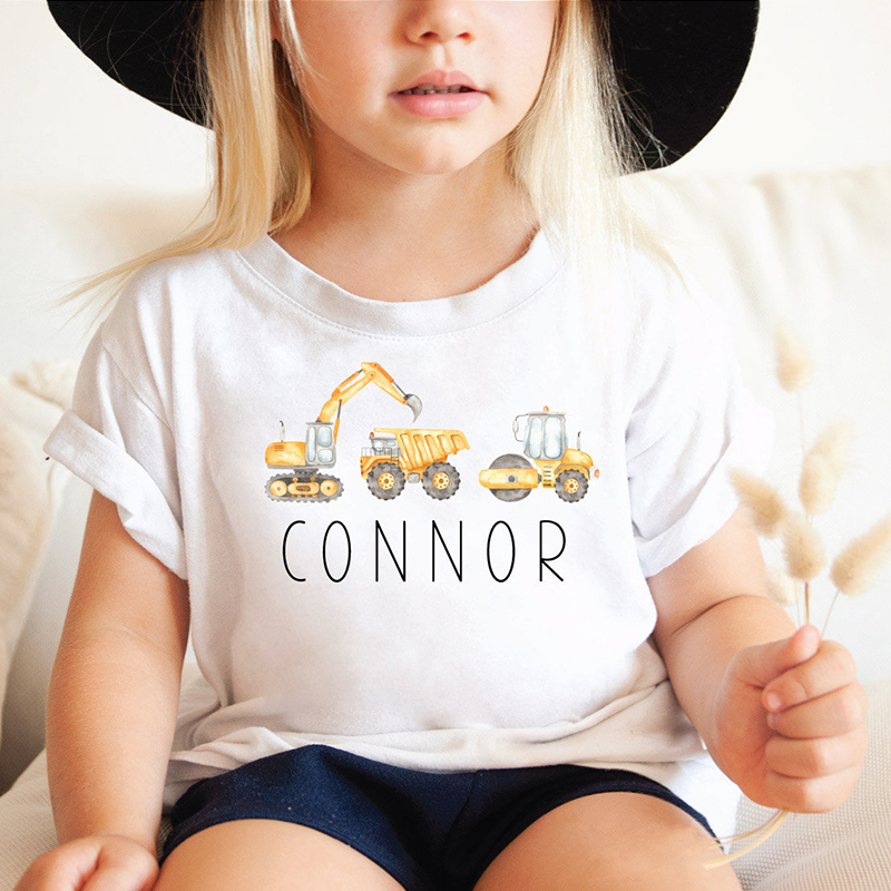 Personalized Kids Construction Shirt| Cloth14