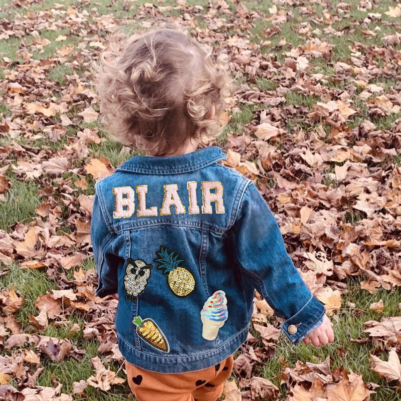 Personalized Kids Denim Patch Jacket| Cloth22