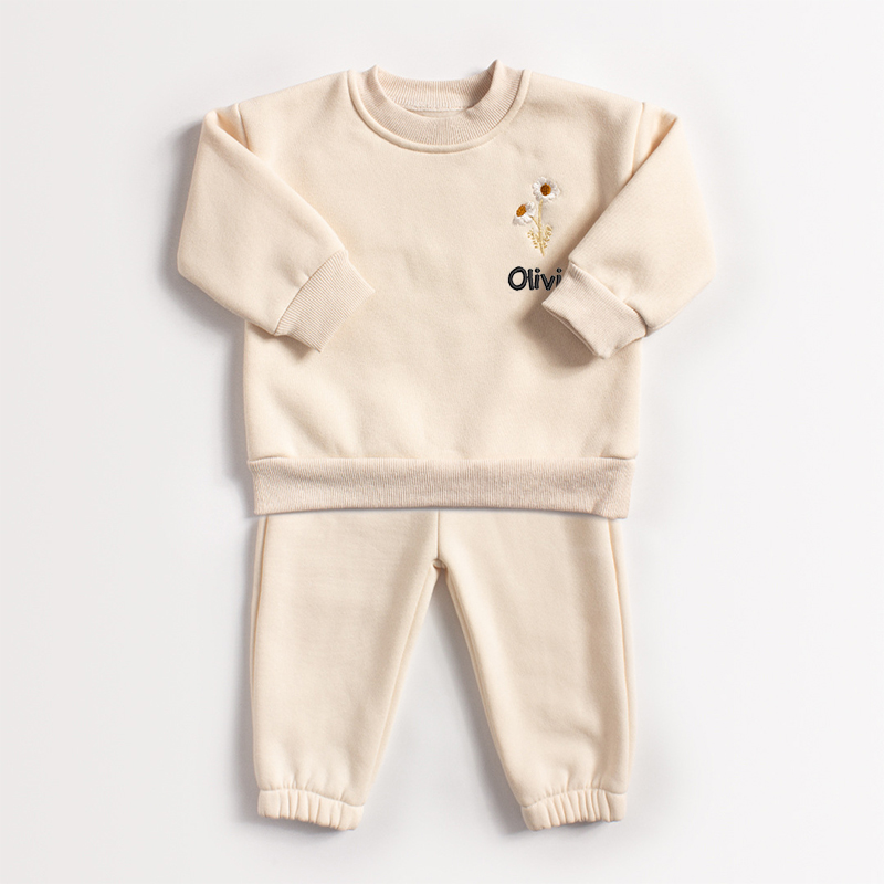 Personalized Baby Name Rainbow Sweatshirt Romper| Cloth34