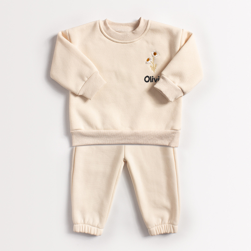 Personalized Baby Name Rainbow Sweatshirt Romper| Cloth34