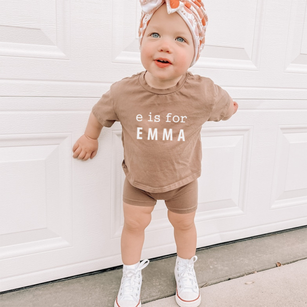 Personalized A is For Alphabet Toddler Set | Cloth08