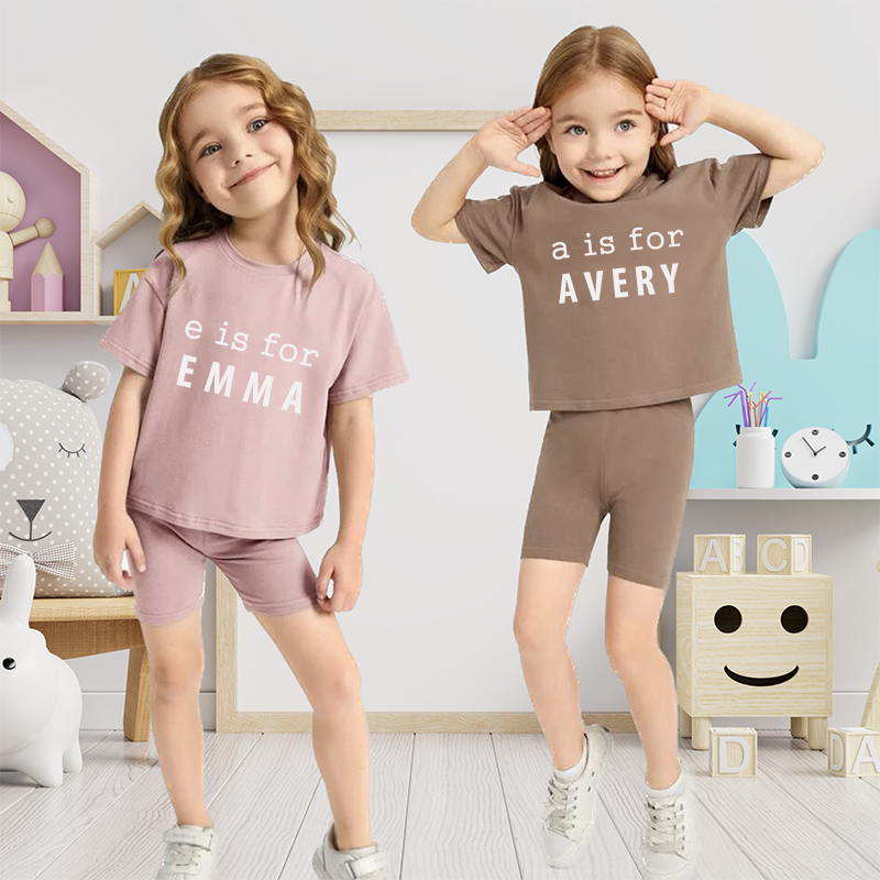 Personalized A is For Alphabet Toddler Set | Cloth08