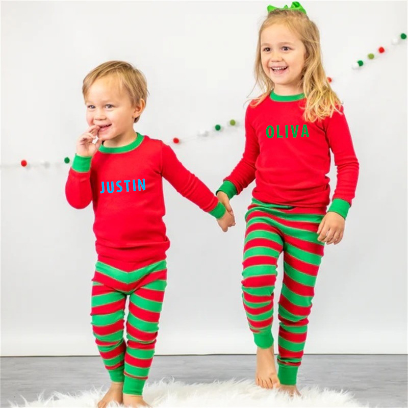 Personalized Kids Christmas Pajamas Set| Cloth24