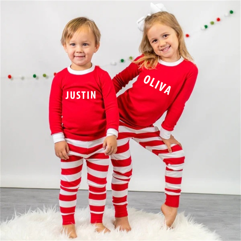 Personalized Kids Christmas Pajamas Set| Cloth24