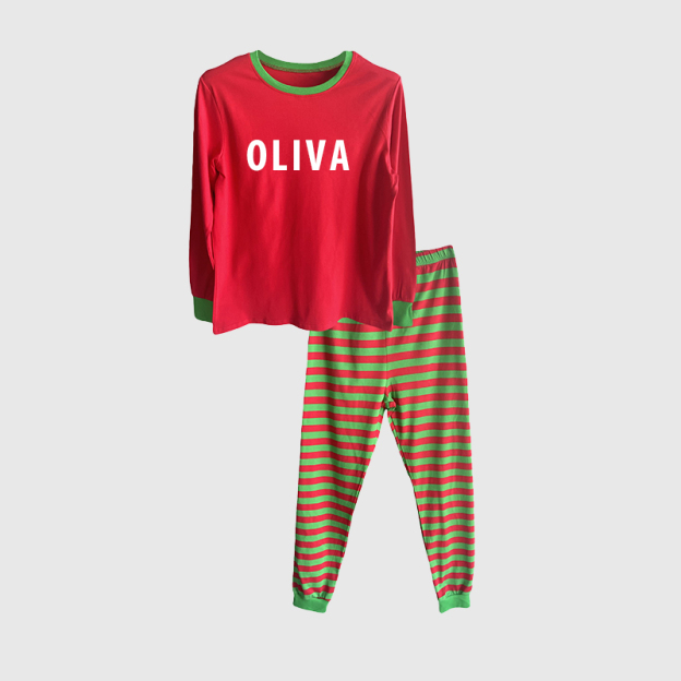 Personalized Kids Christmas Pajamas Set| Cloth24