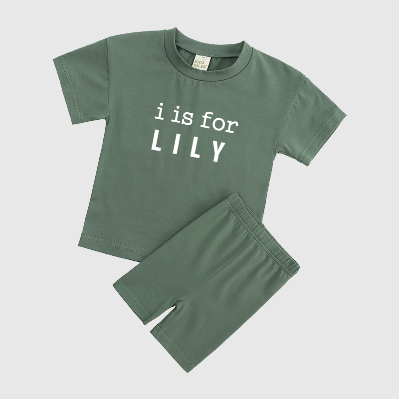 Personalized A is For Alphabet Toddler Set | Cloth08