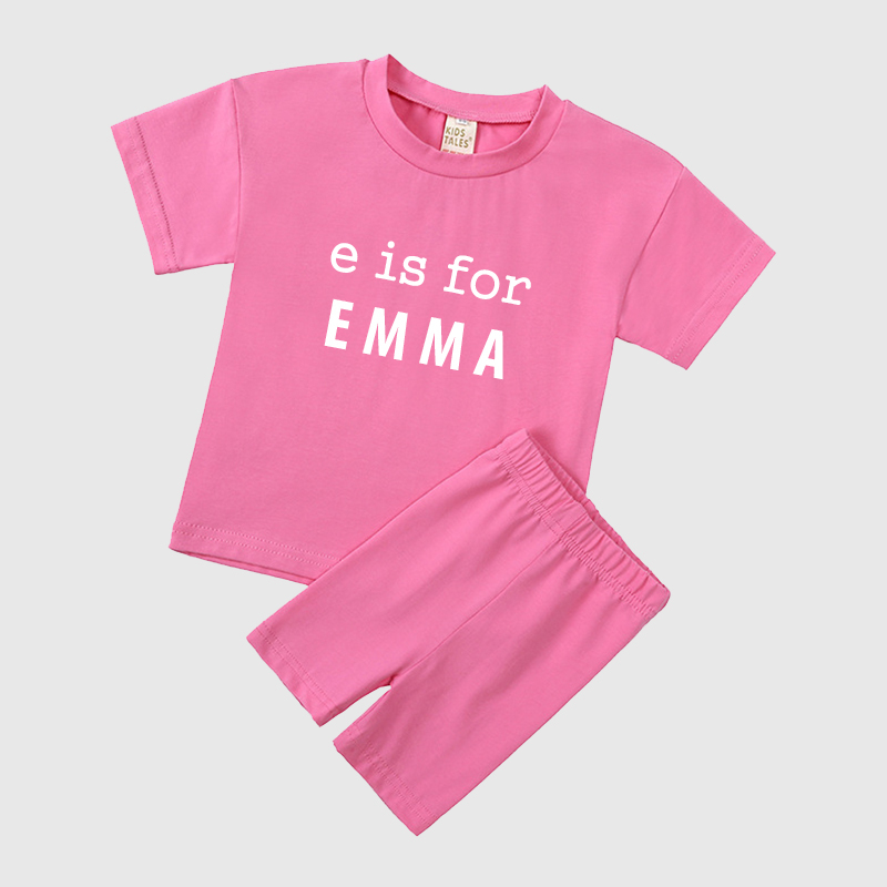 Personalized A is For Alphabet Toddler Set | Cloth08