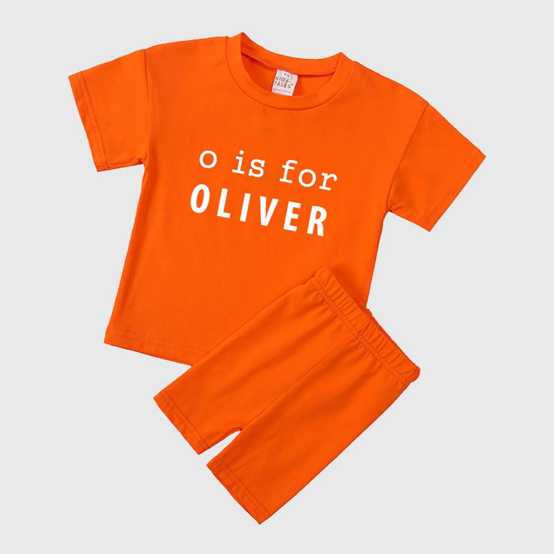 Personalized A is For Alphabet Toddler Set | Cloth08