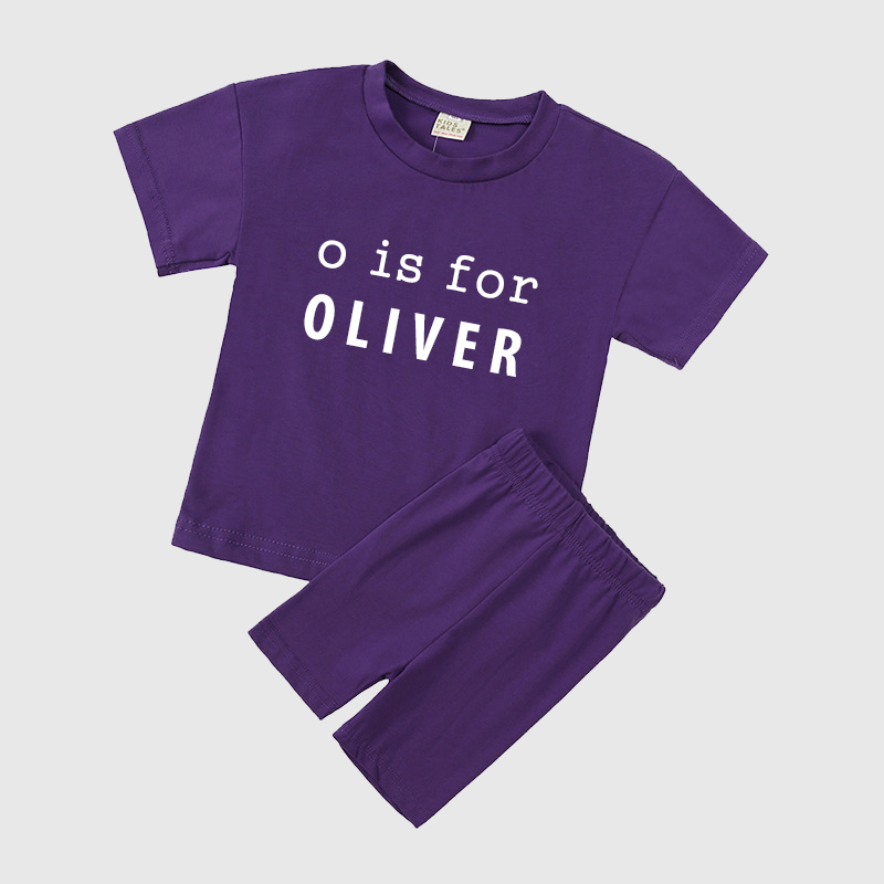 Personalized A is For Alphabet Toddler Set | Cloth08