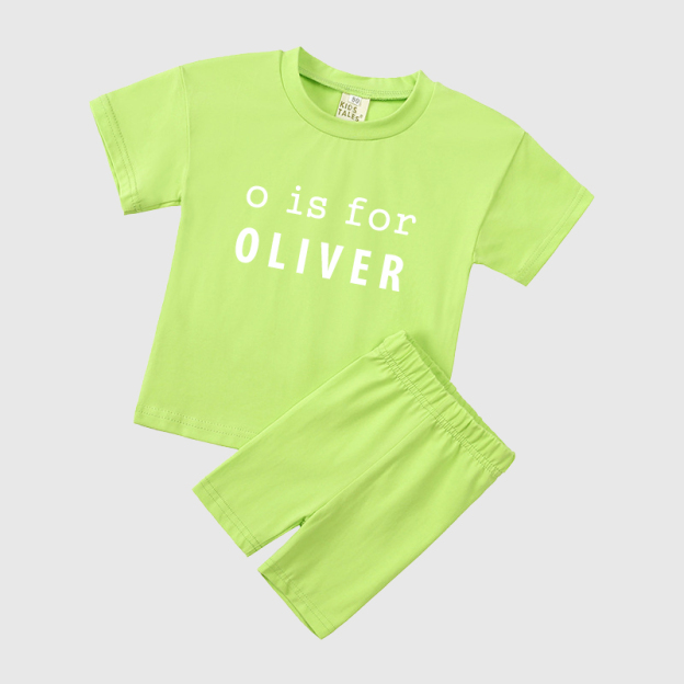 Personalized A is For Alphabet Toddler Set | Cloth08