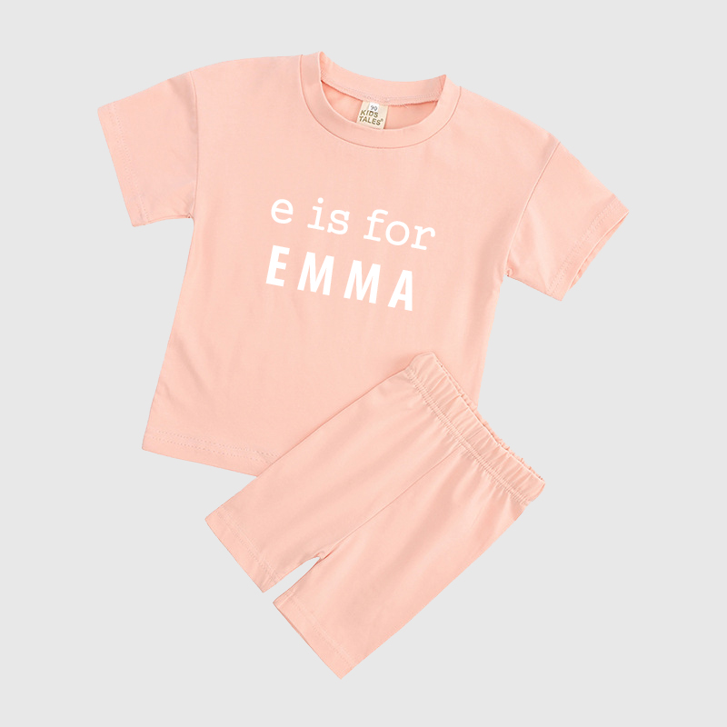 Personalized A is For Alphabet Toddler Set | Cloth08