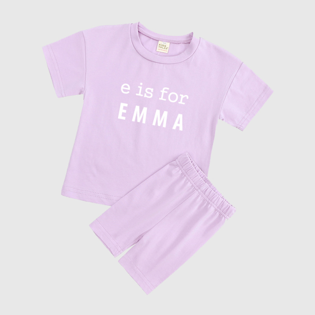 Personalized A is For Alphabet Toddler Set | Cloth08