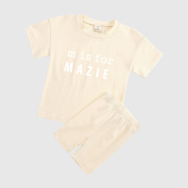 Personalized A is For Alphabet Toddler Set | Cloth08