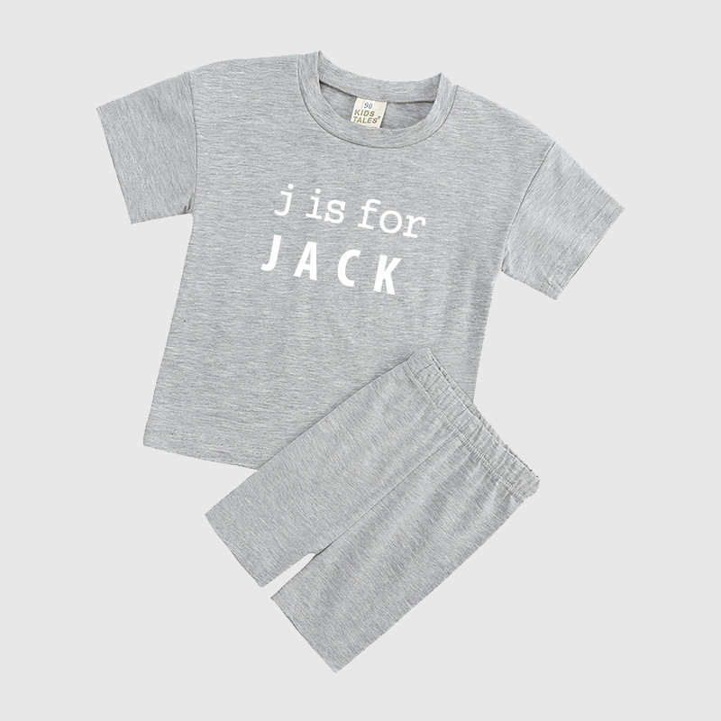 Personalized A is For Alphabet Toddler Set | Cloth08