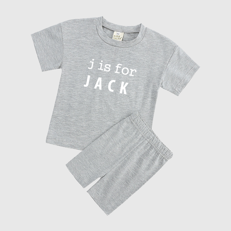 Personalized A is For Alphabet Toddler Set | Cloth08