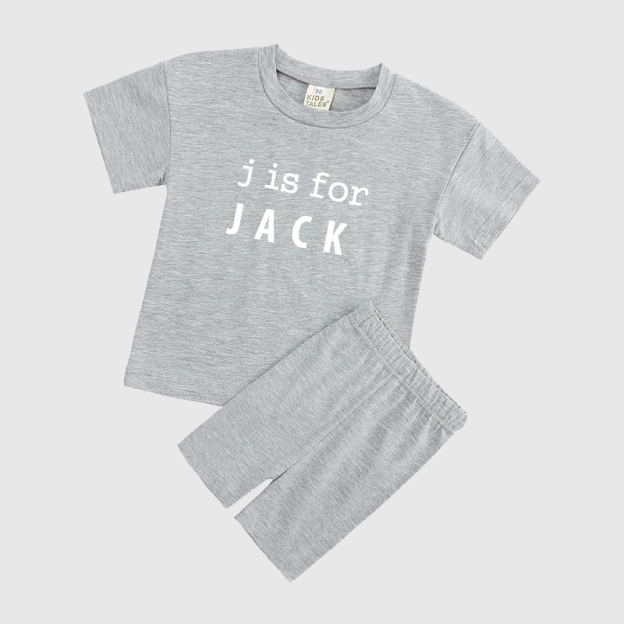 Personalized A is For Alphabet Toddler Set | Cloth08