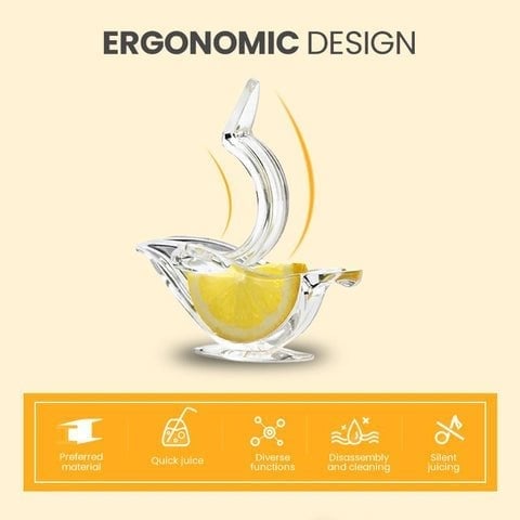 🎅Early Christmas Sales 48% OFF🎁Small Bird Shape Transparent Manual Juicer - Lemon Slice Squeezer