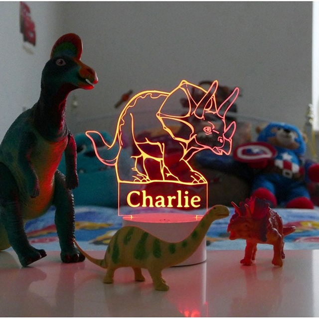 Personalised Dinosaur Night Light